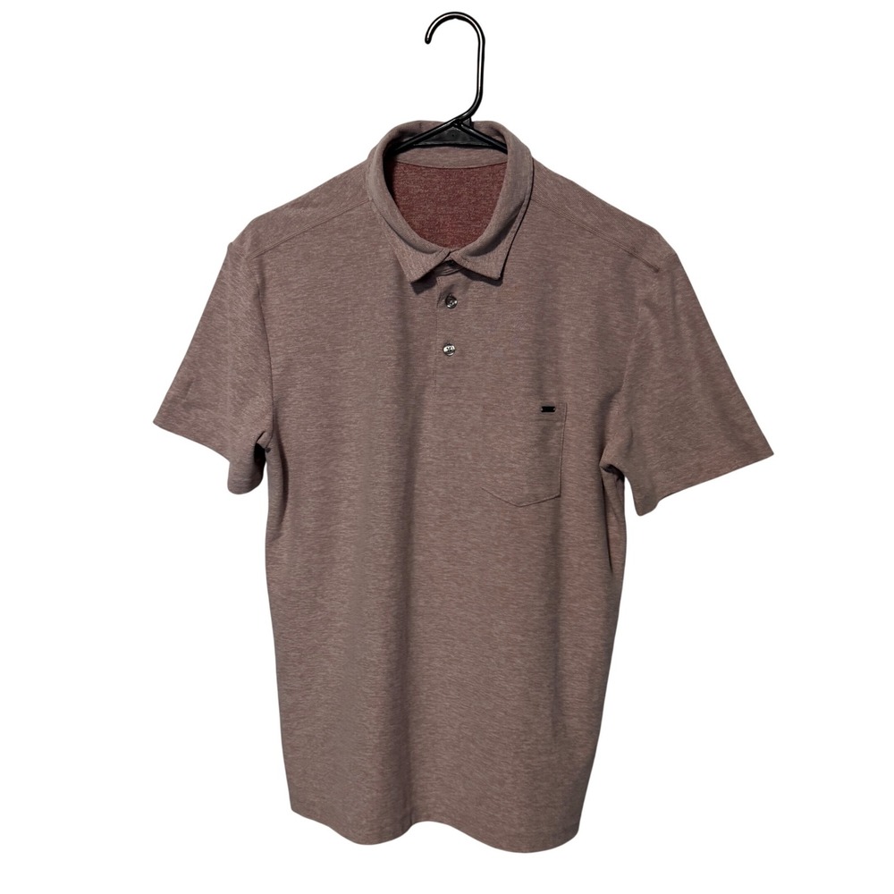 Vuori Ace Polo Shirt Mens Small Red Short Sleeve Pocket Performance Golf Office
